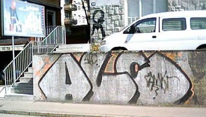 ALC Graffiti Bergstrasse beim Klusplatz.