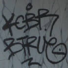 KCBR BTRUE graffiti tag zürich klusplatz juli 2009