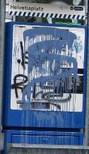 anschlag auf VBZ-Fahrkartenautomat in zrich februar 2010