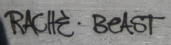 RACHE BEAST graffiti tag zürich