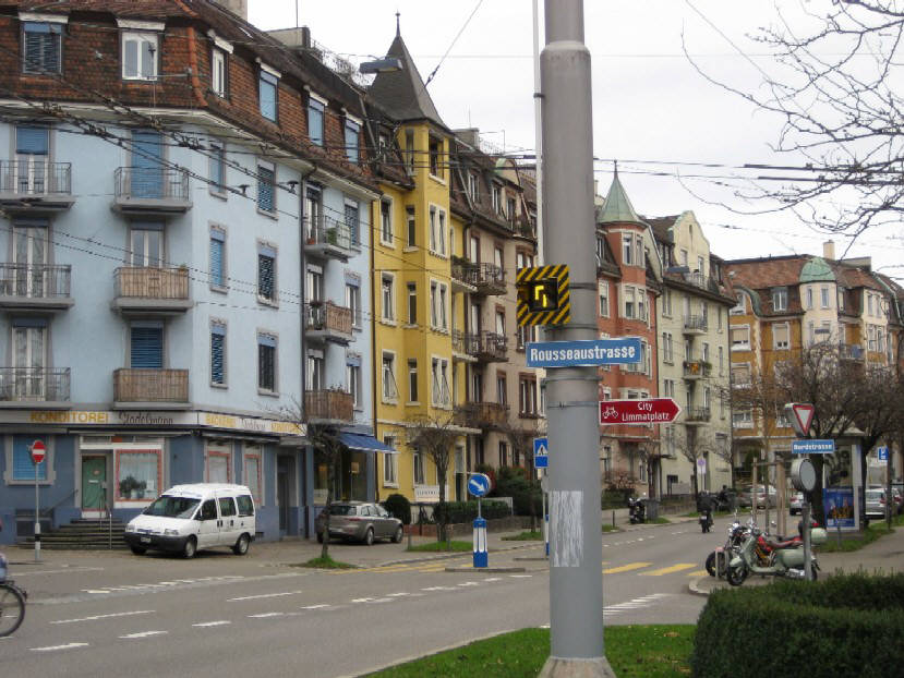 Zrich Nordbrcke Ecke Nordstrasse und Rousseasustrasse zrich wipkingen kreis 10