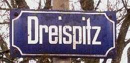 DREISPITZ Zürich-Schwamendingen Strassentafel