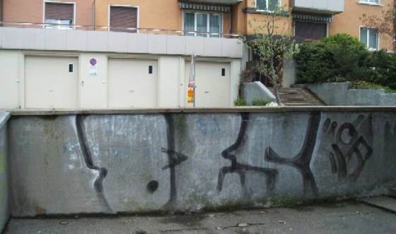 graffiti bei starbucks coffee shop schaffhauserplatz zürich-unterstrass