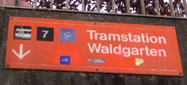 tramstation waldgarten vbz züri linie zürich schwamendinge