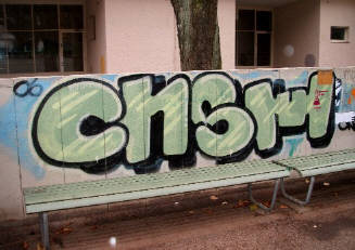 CNSM graffiti crew zrichan der sihlfeldstrasse gleich bei der verzweigun mit der weststrasse k3 wiedikon