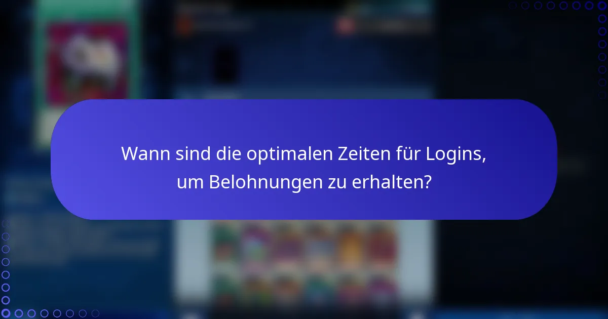 Wann sind die optimalen Zeiten für Logins, um Belohnungen zu erhalten?