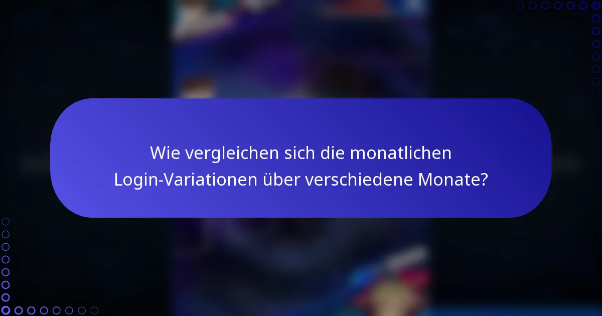 Wie vergleichen sich die monatlichen Login-Variationen über verschiedene Monate?