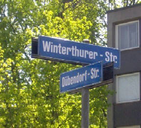 Ecke Winterthurerstr. udn Dübendorfstr. am Schwamendingerplatz Zürich Schwamendingen
